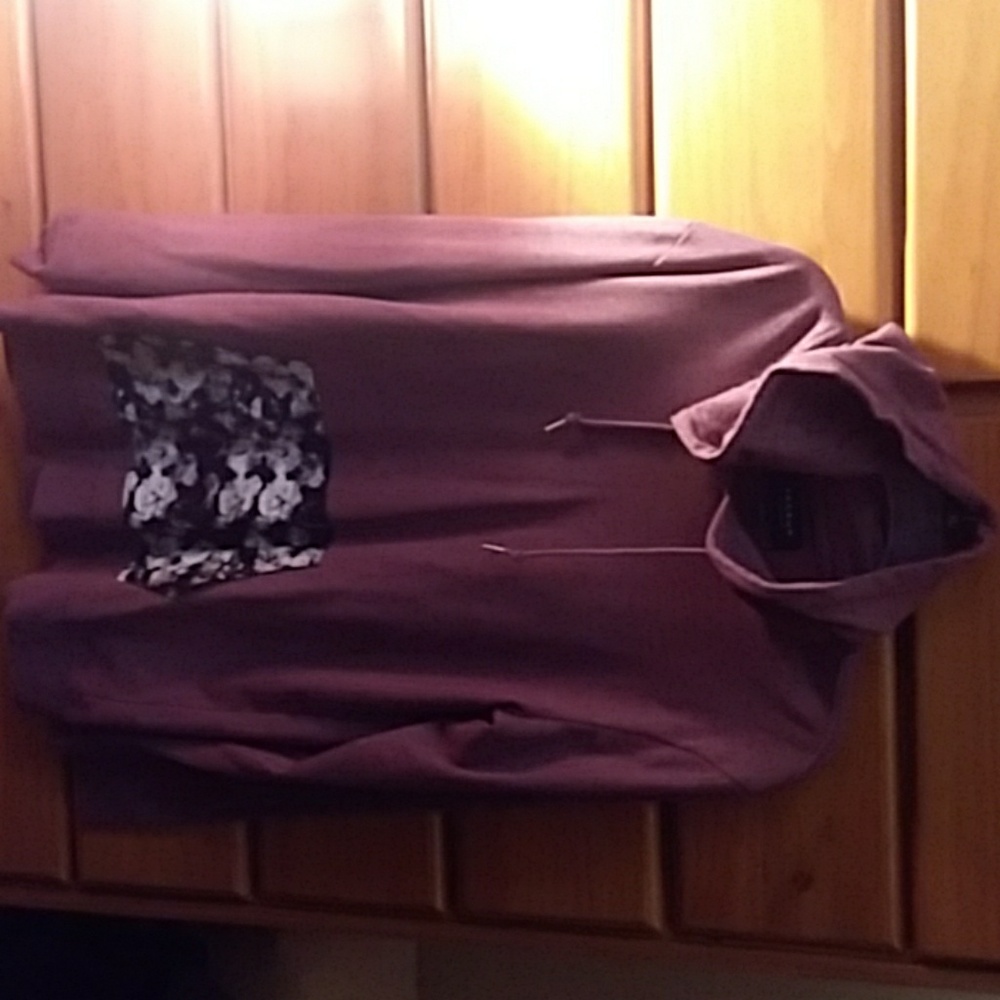 Pacsun floral kangaroo pouch hoodie
